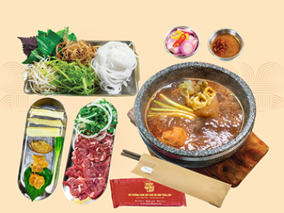 Bún Bò Thố Đá Giò Gân Heo