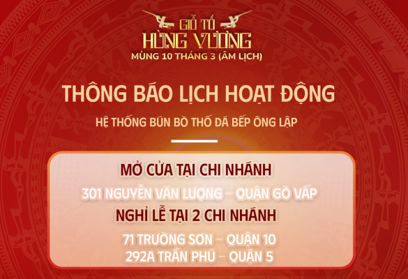 Bếp Ông Lập "chiêu đãi" thực khách món Bún Bò Thố Đá trứ danh và Bò Kho Xuyên Tiêu "gây nghiện" tại Gò Vấp!