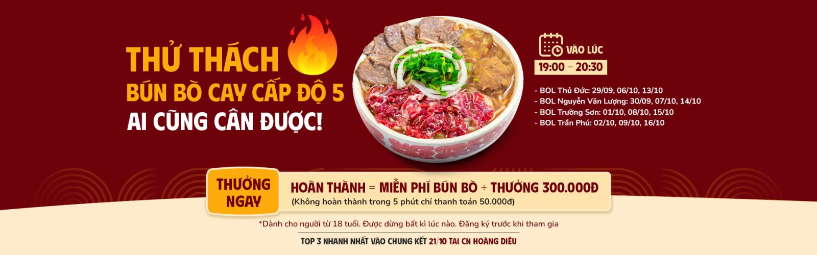 Thử thách bún bò cay