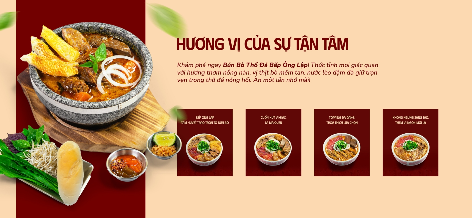 Bún bò thố đá nhiều topping nhất Sài Gòn - beponglap.vn