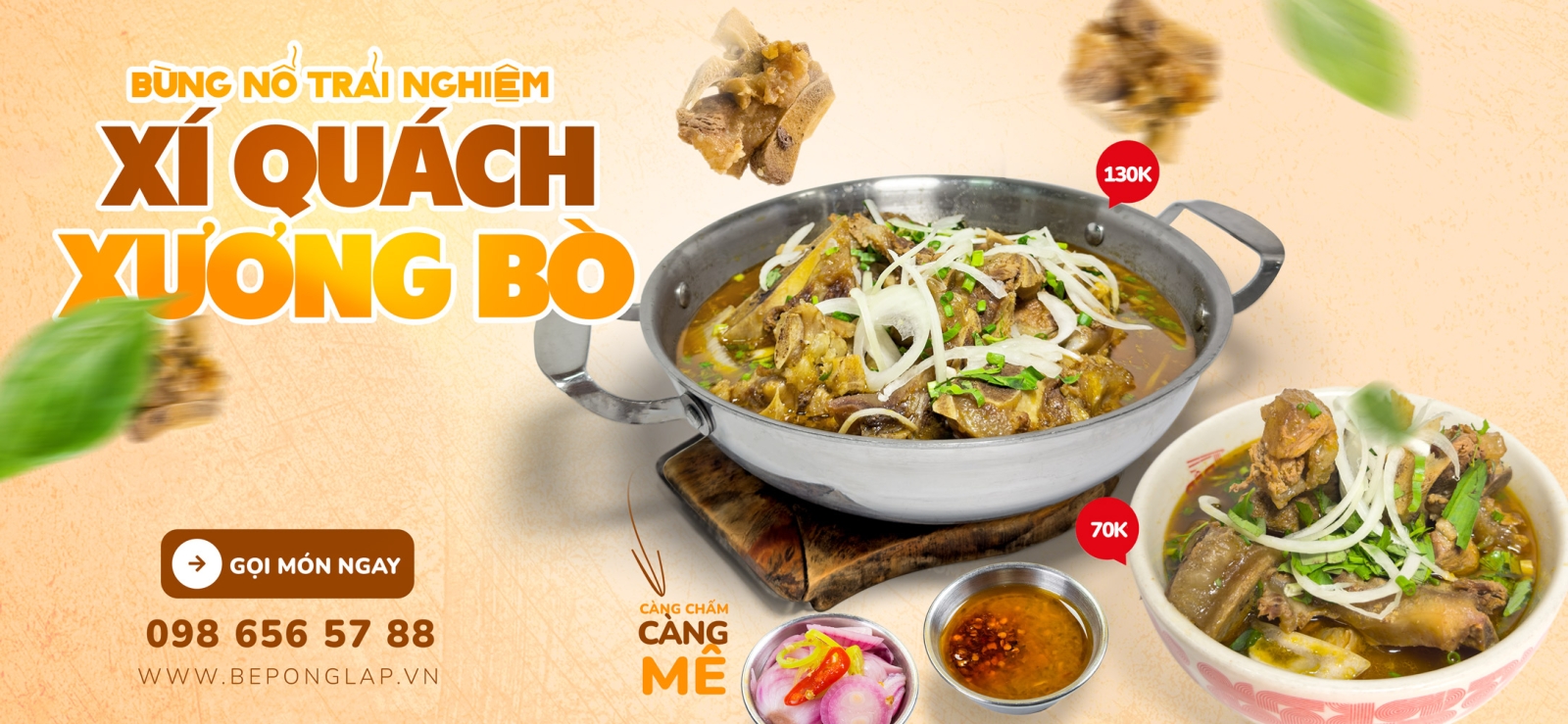 Bún bò thố đá nhiều topping nhất Sài Gòn - beponglap.vn